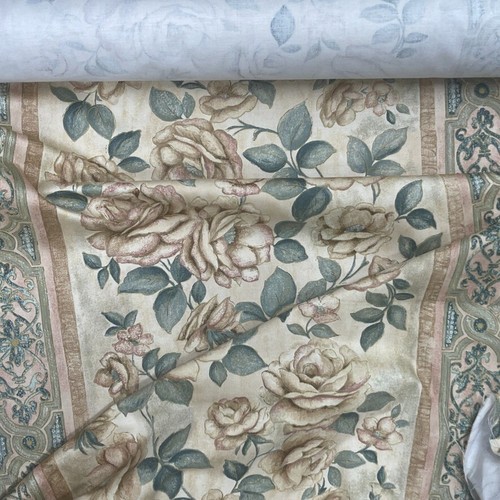 Peach roses floral cotton - 5m,