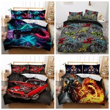 Gamepad Racing Car Duvet Cover
