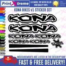 KONA BIKES Vinyl Decals, Stickers, Mountain Bike Cycling Bmx, HIGH QUALITY V1