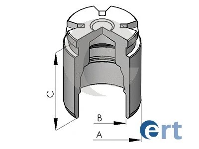 Rear piston brake caliper - piston,