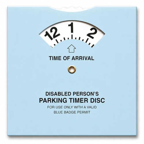 Blue badge parking - parking, clock