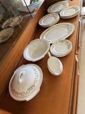 Royal Grafton Fine Bone China Marlborough Dinner Service Blue And Golden. VGC