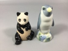 Wade Panda Liquor Container/ Decanter Plus Penguin Whiskey Decanter.