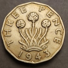  Rare 1942 Three Pence
