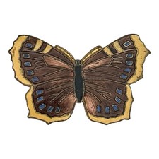 Vintage Enamel Metal Butterfly