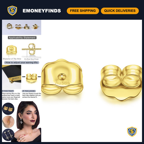 14k solid gold - gold, butterfly