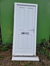 UPVC Composite Front/Back Door and Frame Set with Lock Mechanism and keys.