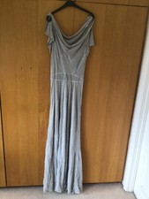 Ghost grecian style long grey occasion dress with under slip Medium 