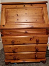 Solid Pine Bureau Writing Desk