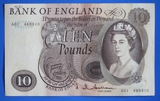 1964 bank england ten pound - 1964,