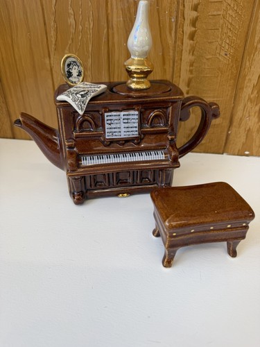 Teapottery brown piano novelty - teapottery,