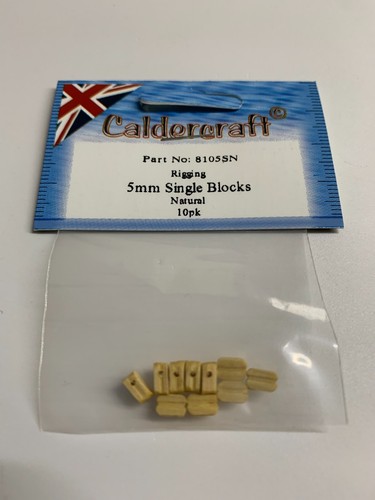 5mm single rigging blocks - single, pack