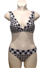 M&S Black White Bikini Check