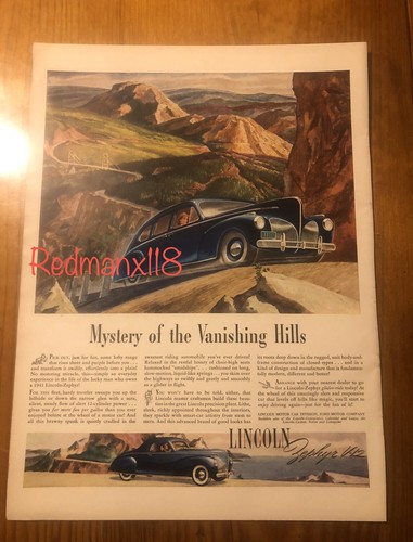 1941 lincoln zephyr ad - lincoln,