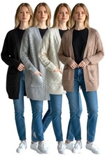 Ladies Cardigan Jumper Cable