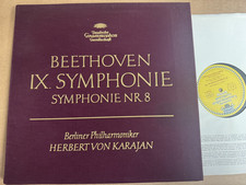 138 807/08 Beethoven Symphony No. 9  Karajan BPO 2 LP Box Set TULIP