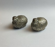 Vintage Metal Pewter Quail