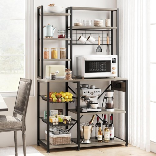 Shelf bakers rack with power - with,