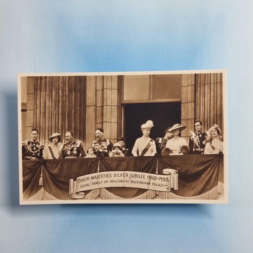 Silver jubilee postcard - silver, c1935