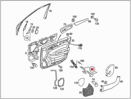 Genuine front door handle - door,