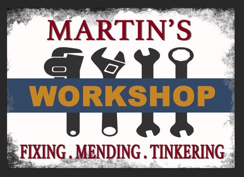 Workshop sign personalised - workshop,
