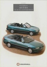 Vauxhall Astra Convertible Mk3 1994 UK Market Sales Brochure 1.6i 2.0i