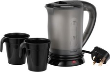 VonShef 0.5L Travel Kettle – with 2 Stackable Cups, 650W, Auto Shut-Off