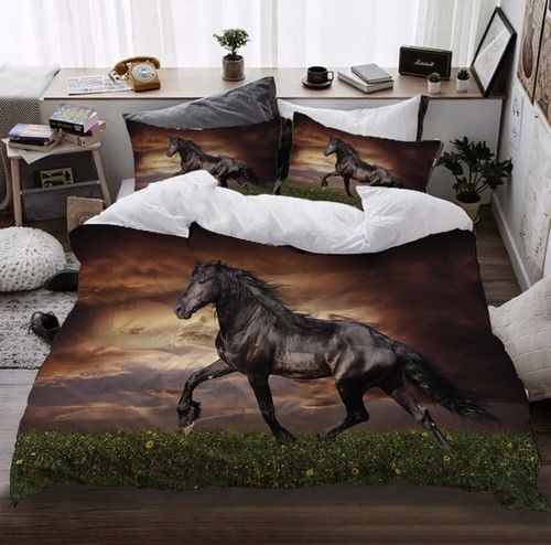 Horse quilt cover set - quilt,