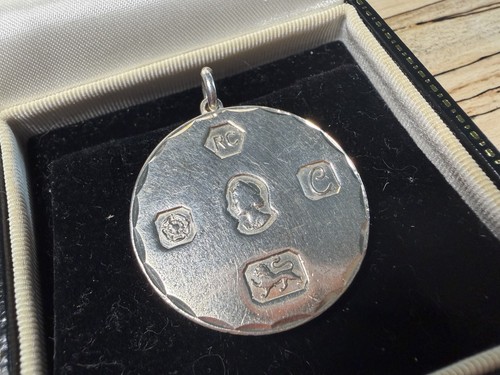 Vintage round solid - round, sterling