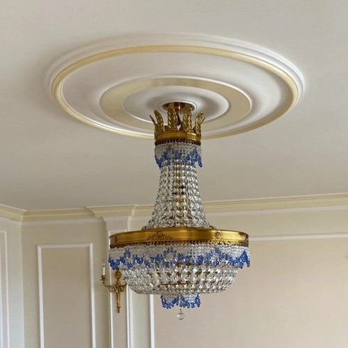 Gold crystal chandelier - gold,