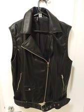 Mens Sleeveless Black Biker