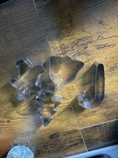 Set of 4 Christmas Cookie Cutters – Gingerbread Man, Candy Cane, Bell & Tree