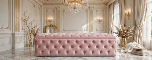 King size chesterfield ottoman - chesterfield,