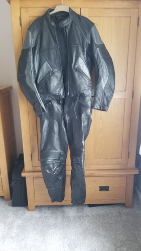 Black leather motorcycle