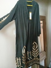 Kori Greek Archaic Linen Dress Size L