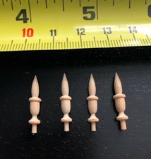 Four Wooden Finials, Dolls