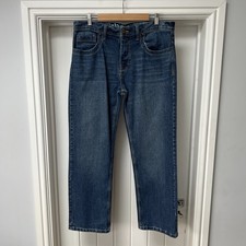 TU Jeans Men's W36 L31 Regular Blue Denim Straight Leg 100% Cotton Trousers