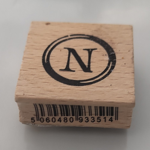 Wood mounted rubber stamp - mounted,