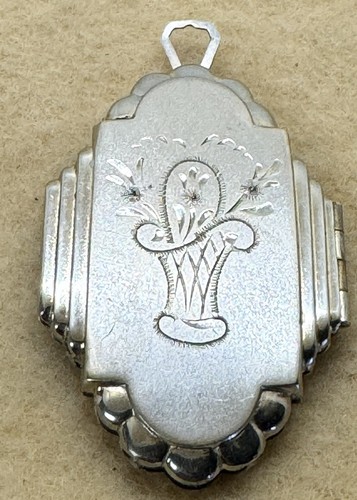 Antique engraved photo locket - antique,