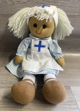 Vintage Powell Craft Nurse Ragdoll Blue/White Collectable Plush Doll Kids Toy