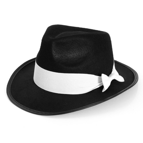 Dlx black gangster hat - dlx,