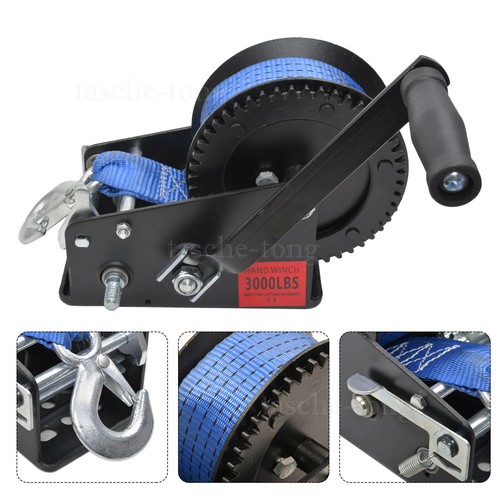 Heavy duty 3000lbs hand winch - 3000lbs,
