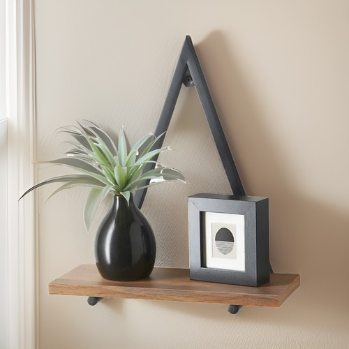 Triangle wall shelf black - wall,