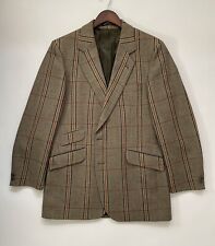 JOHN G HARDY OF LONDON Tweed Plaid Sports Hacking Blazer | Windowpane | 42 | VTG