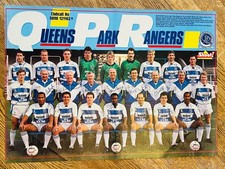 Hand Signed A3 Picture - Queen Park Rangers FC 1989/90 season - 23 signatures