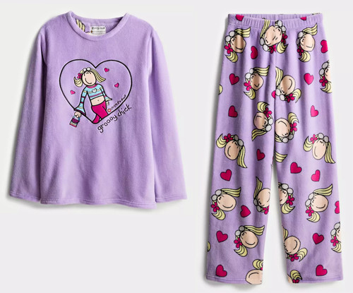 Ladies fleece pyjamas - ladies,