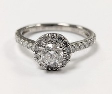 Platinum 1.00ct Diamond Halo