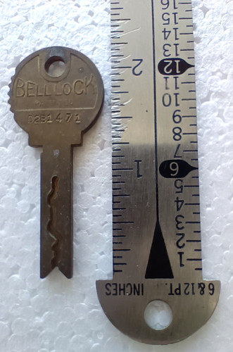 Bell lock key antique - bell, slot
