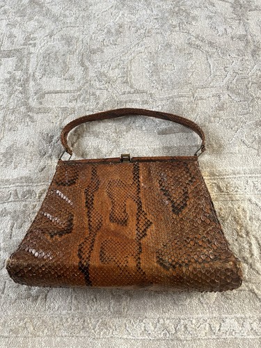 Vintage snake skin handbag - vintage,