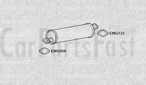 Exgm3051 exhaust box vauxhall - exhaust,